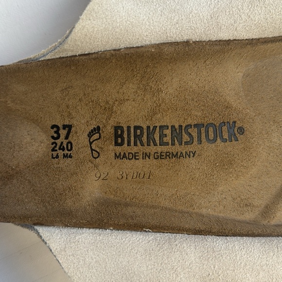 Birkenstock Kyoto Suede Sandals in Beige Off-White - Picture 8 of 11